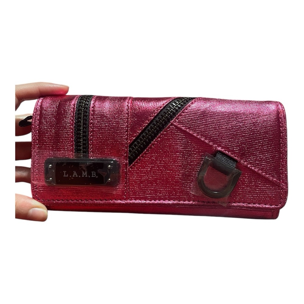 L.A.M.B. Metallic Fuchsia Wallet by Gwen Stefani (In Original Box)